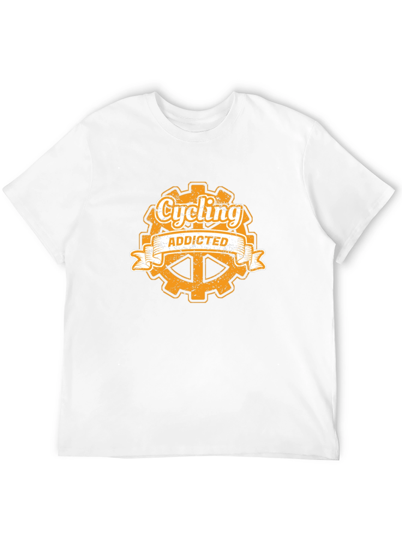 Cycling Addicted Graphic Tee - Black Cotton T-Shirt