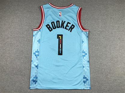 Men's Phoenix Suns Devin Booker #1 Turquoise 2022/23 Swingman Jerseys - City Edition