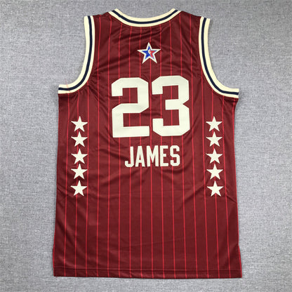 Men's Los Angeles Lakers LeBron James #23 Crimson 2024 NBA All-Star Game Swingman Jerseys