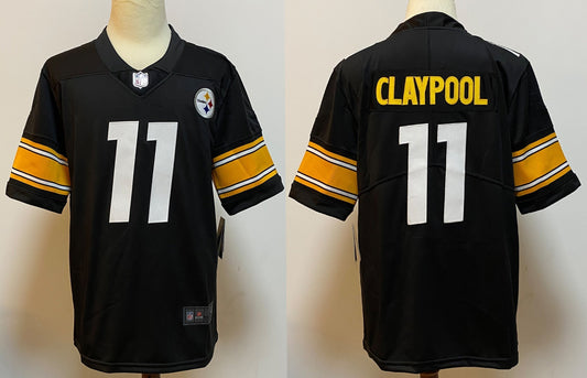 Men's Pittsburgh Steelers Chase Claypool #11 Black Player Game Jerseys