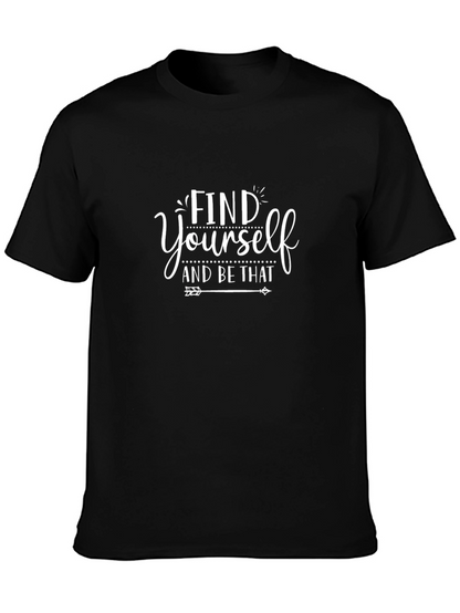 Find Yourself Graphic T-Shirt - Stylish Black Tee