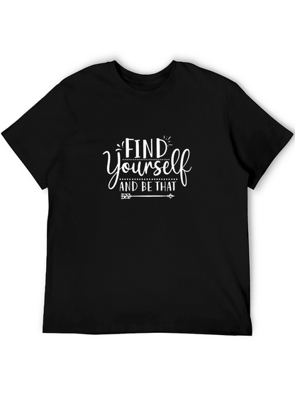 Find Yourself Graphic T-Shirt - Stylish Black Tee