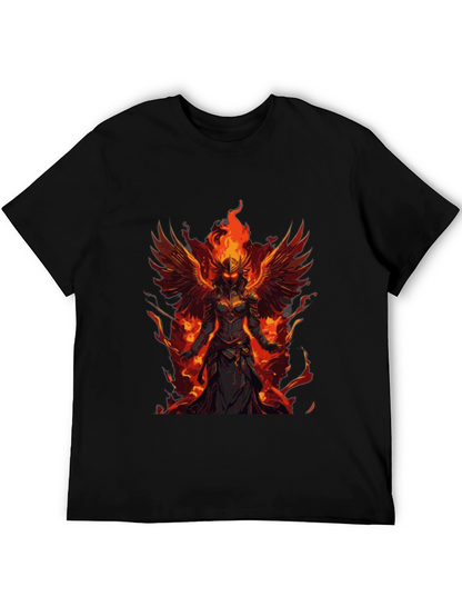 Phoenix Fire Warrior Graphic Tee - Black
