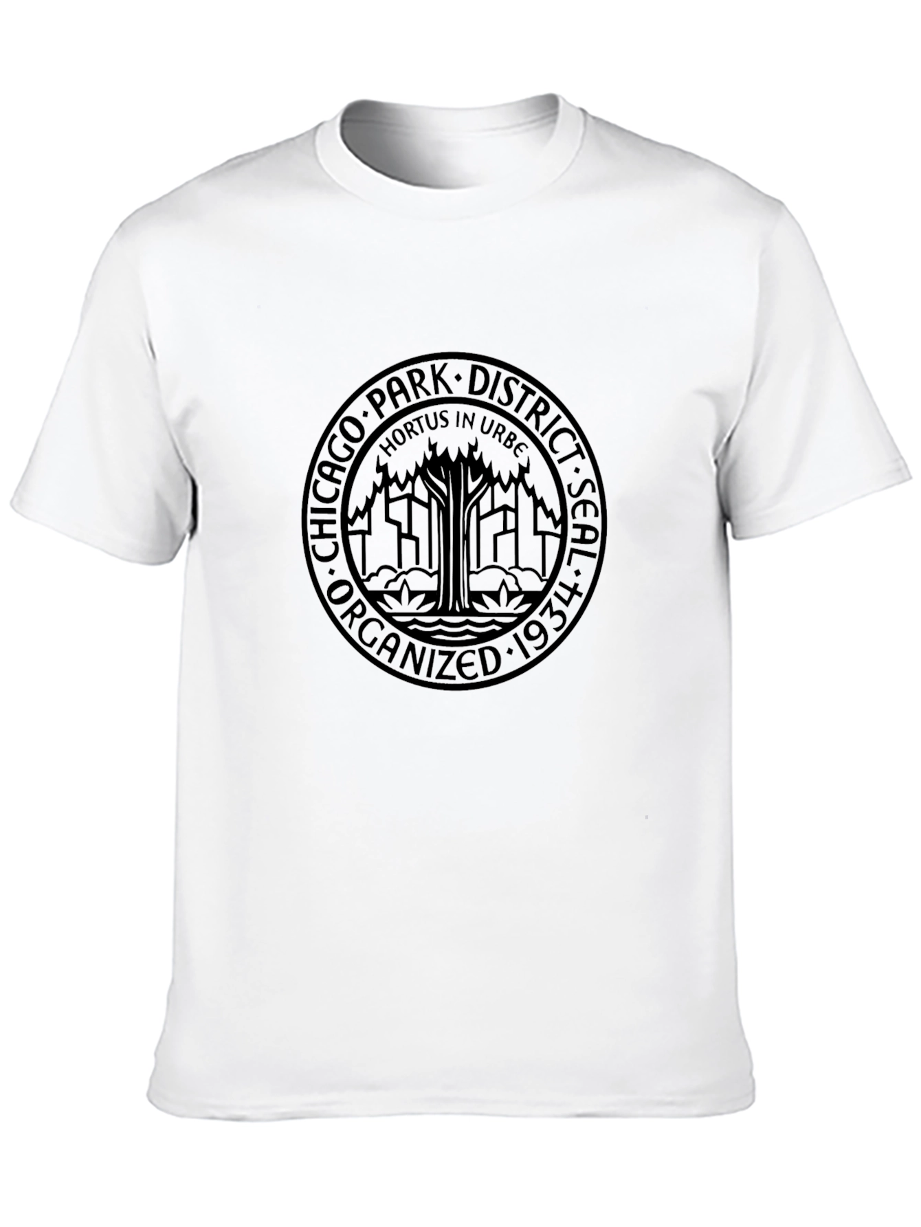 Chicago Park District Seal Black T-Shirt