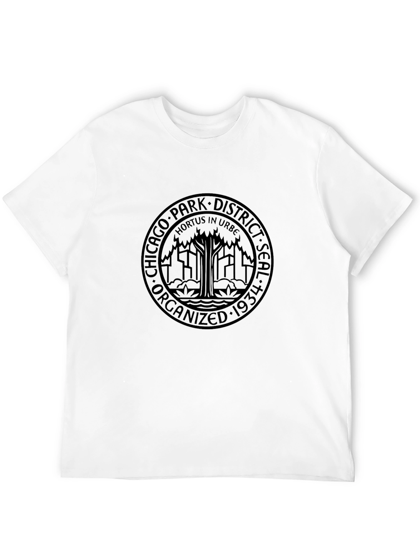 Chicago Park District Seal Black T-Shirt