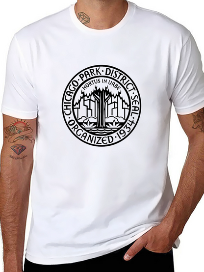 Chicago Park District Seal Black T-Shirt