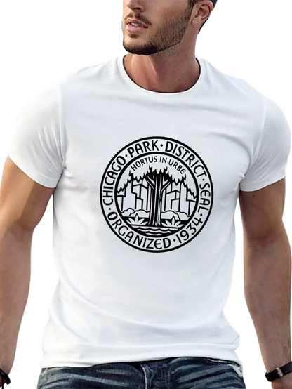 Chicago Park District Seal Black T-Shirt