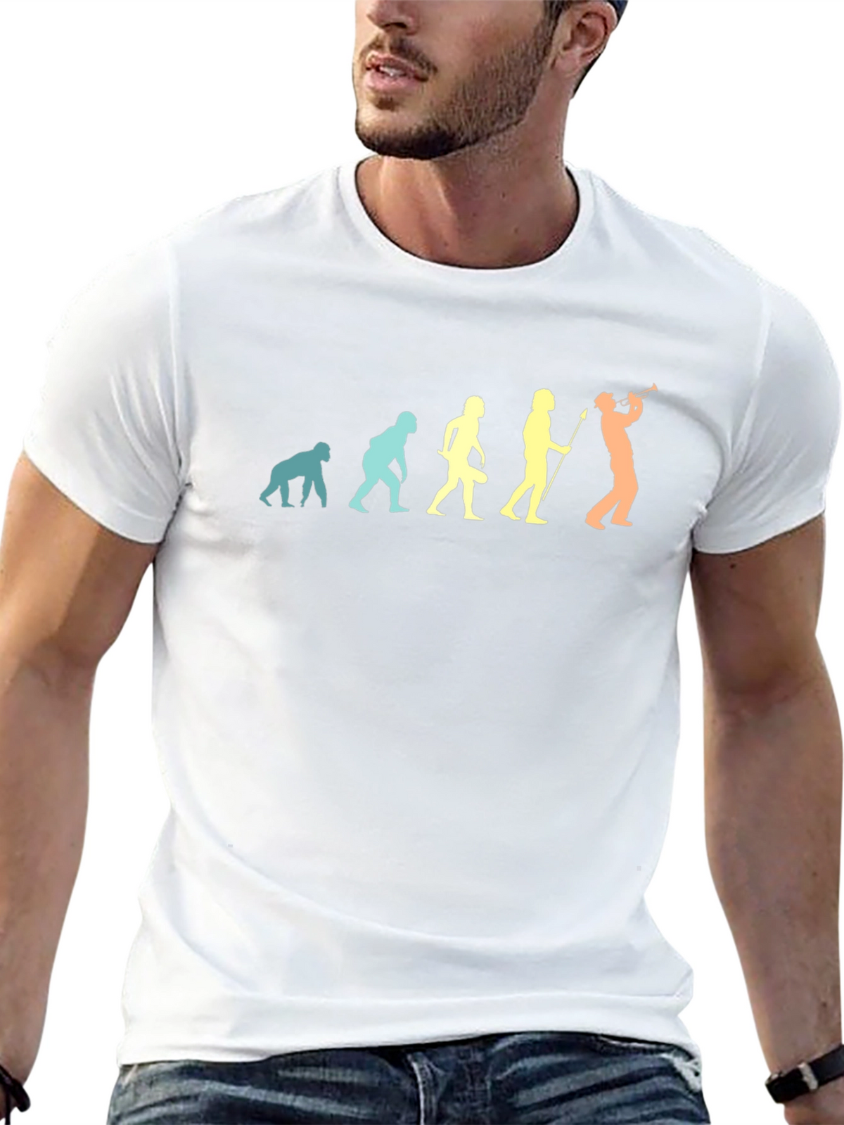 Evolution of Music Mens Black T-Shirt