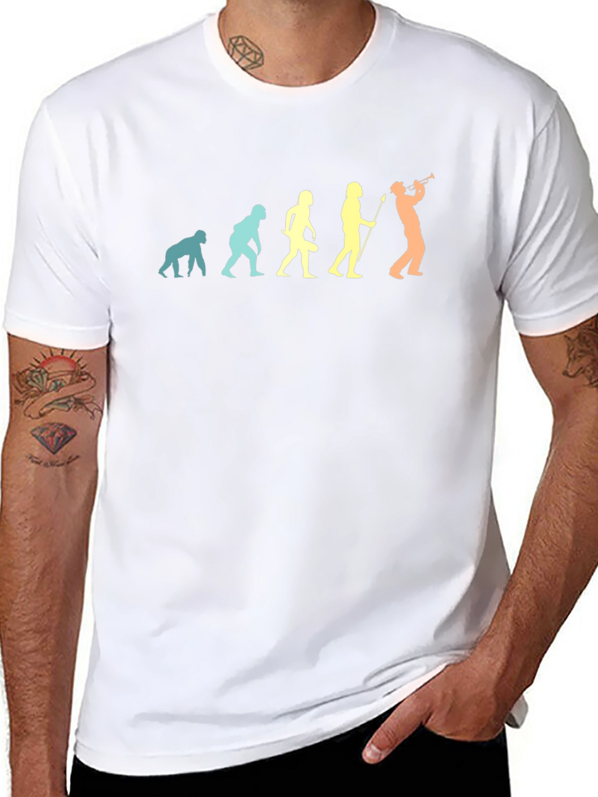 Evolution of Music Mens Black T-Shirt