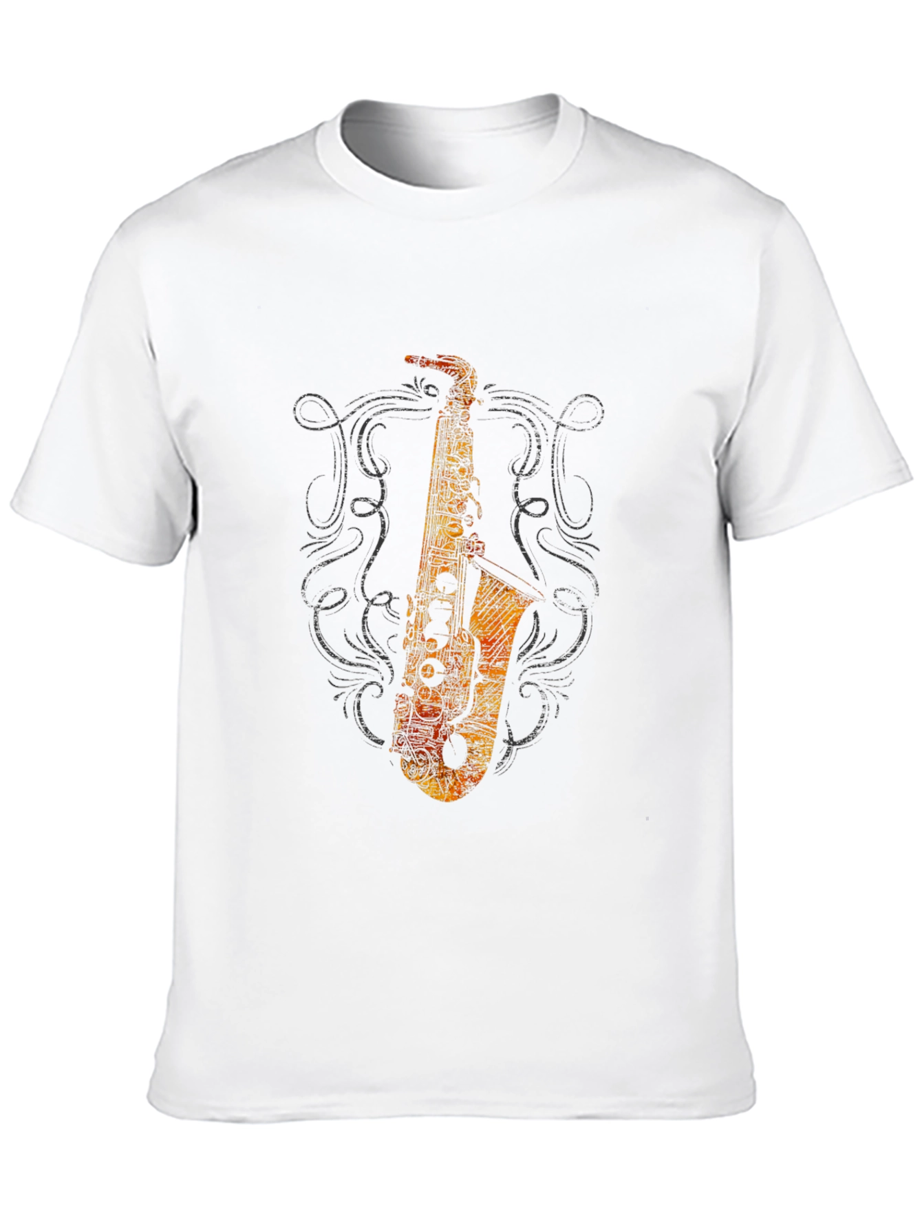 Saxophone Graphic Black T-Shirt