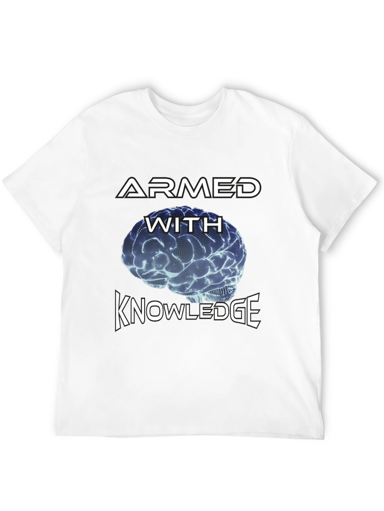 Armed With Knowledge Brain Graphic Tee