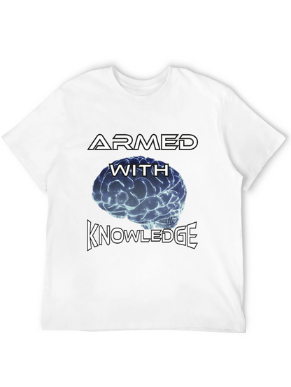 Armed With Knowledge Brain Graphic Tee