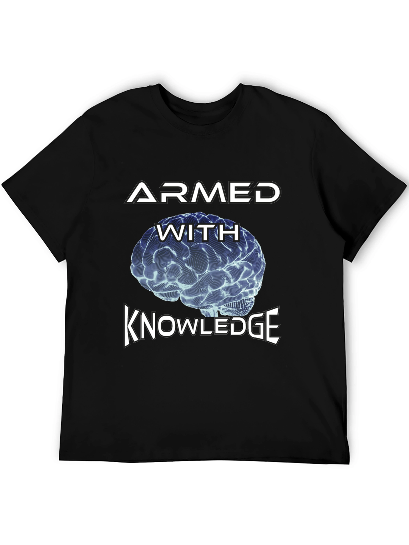 Armed With Knowledge Brain Graphic Tee