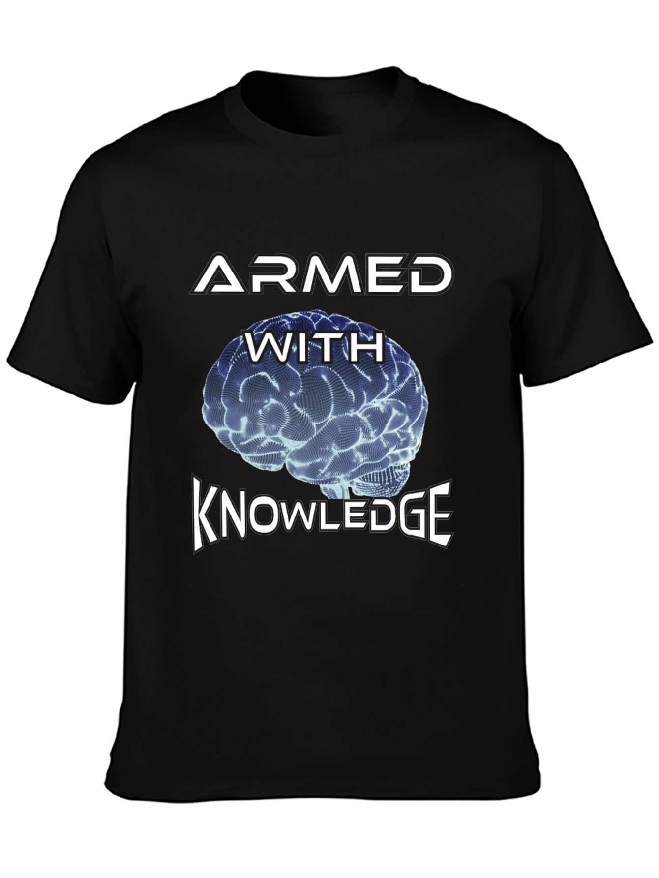 Armed With Knowledge Brain Graphic Tee