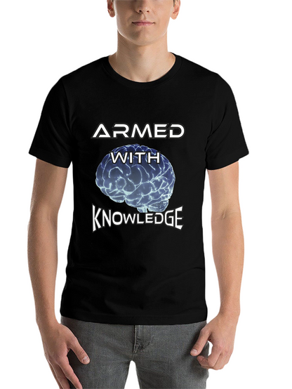 Armed With Knowledge Brain Graphic Tee