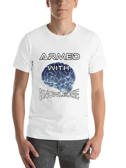 Armed With Knowledge Brain Graphic Tee
