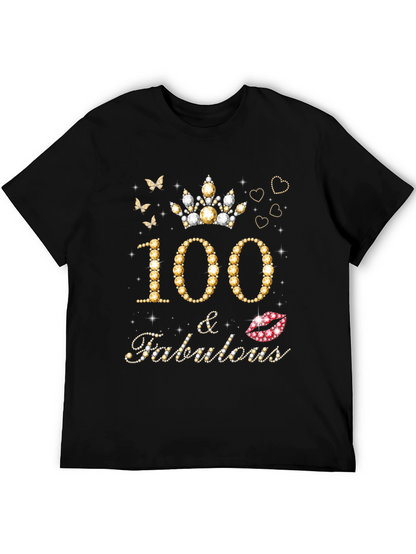 100 & Fabulous Birthday Graphic Tee
