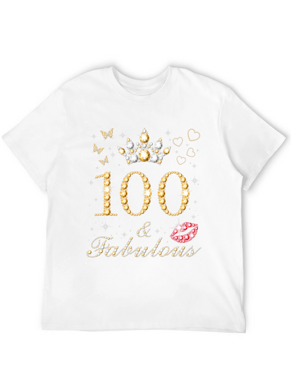 100 & Fabulous Birthday Graphic Tee