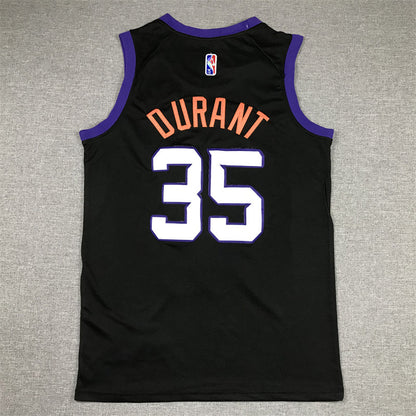 Men's Phoenix Suns Kevin Durant #35 Black Swingman Jerseys - City Edition