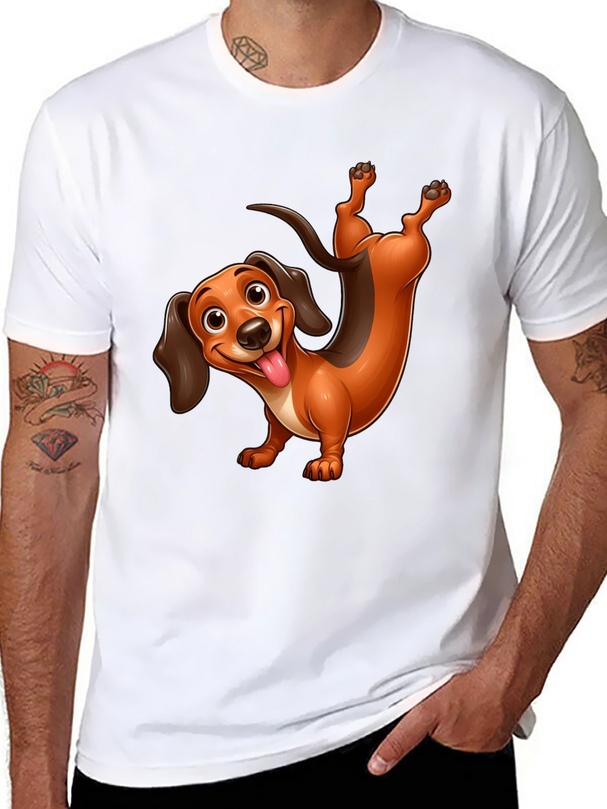 Funny Dachshund T-Shirt - Cartoon Dog Design
