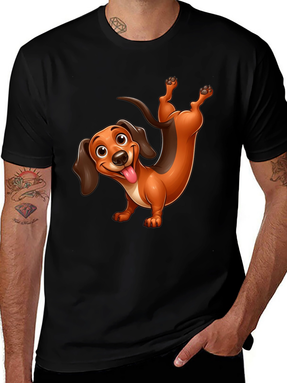 Funny Dachshund T-Shirt - Cartoon Dog Design