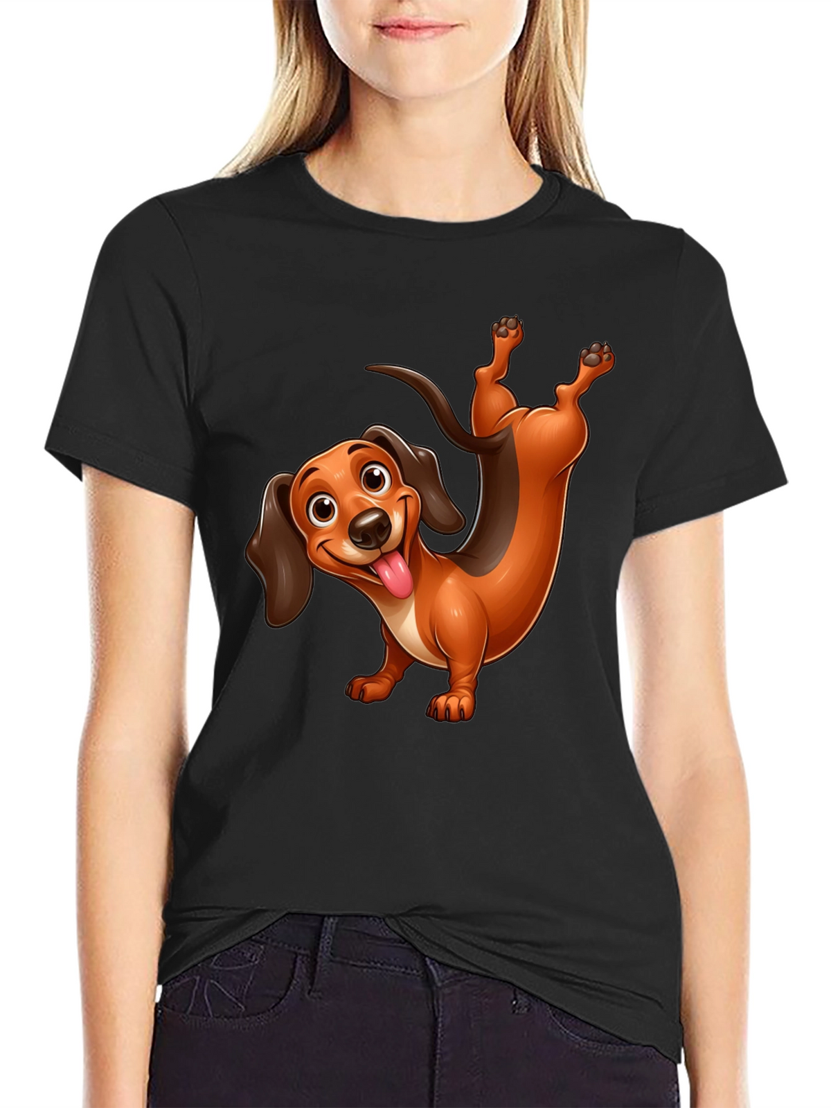 Funny Dachshund T-Shirt - Cartoon Dog Design