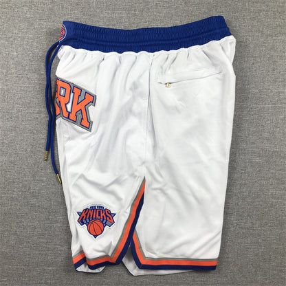 Men's New York Knicks White Association Edition Pocket Shorts1