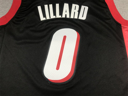 Men's Portland Trail Blazers Damian Lillard Black Swingman Jerseys - City Edition
