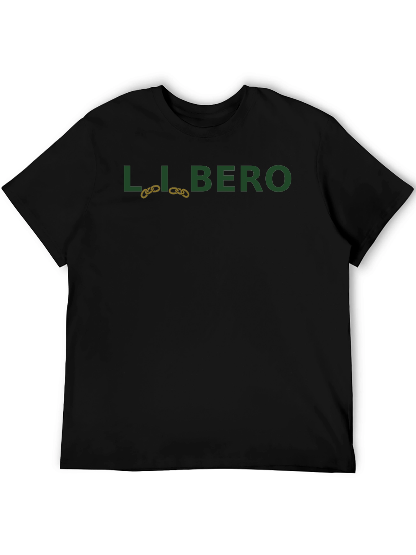 Libero Graphic Print Black T-Shirt