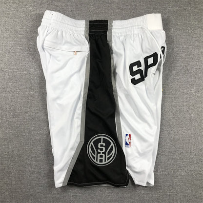 Men's San Antonio Spurs White Pocket Shorts1