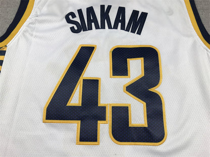 Men's Indiana Pacers Pascal Siakam #43 White Swingman Jerseys - Association Edition
