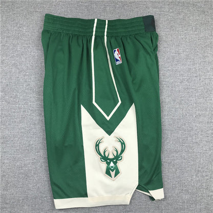 Men's Milwaukee Bucks Green Basketball Shorts1