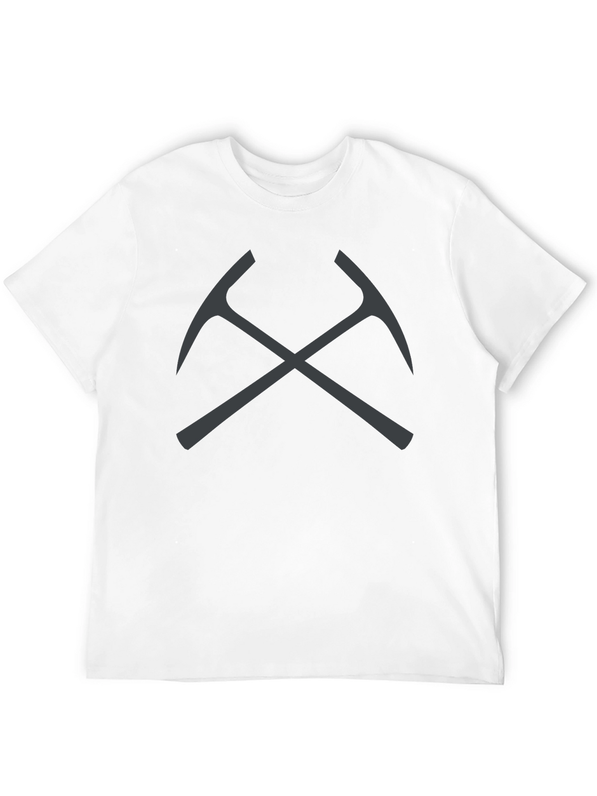 Crossed Pickaxes Graphic Tee - Black Cotton T-Shirt