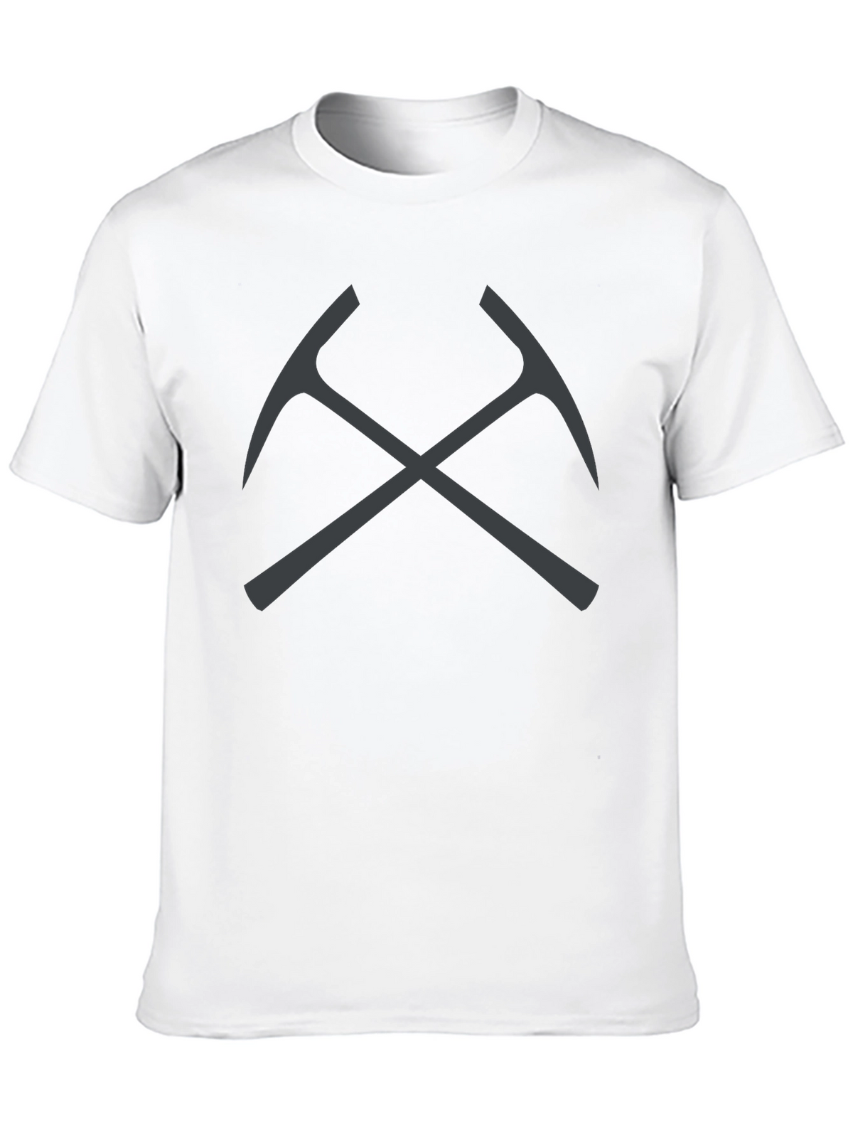 Crossed Pickaxes Graphic Tee - Black Cotton T-Shirt