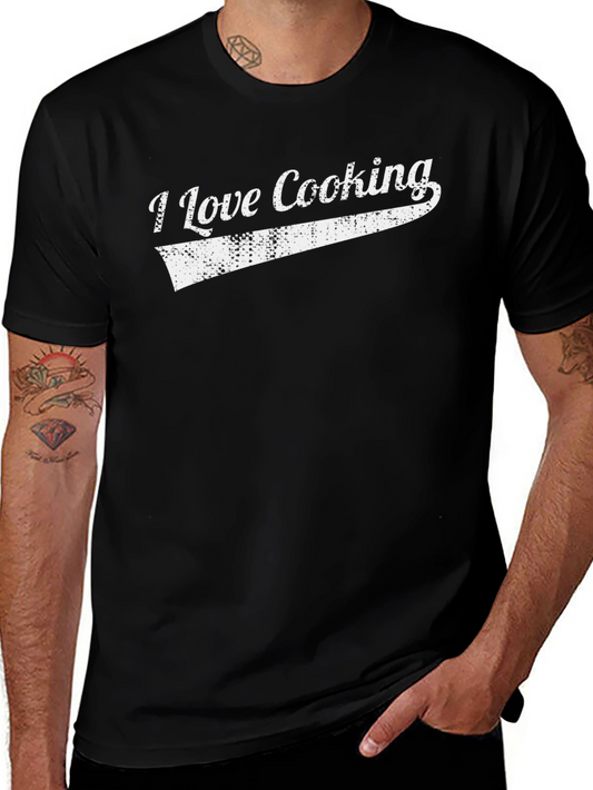 I Love Cooking T-Shirt Vintage Style Soft Cotton