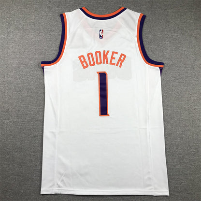 Men's Phoenix Suns Devin Booker #1 White 2022/23 Swingman Jerseys - Association Edition