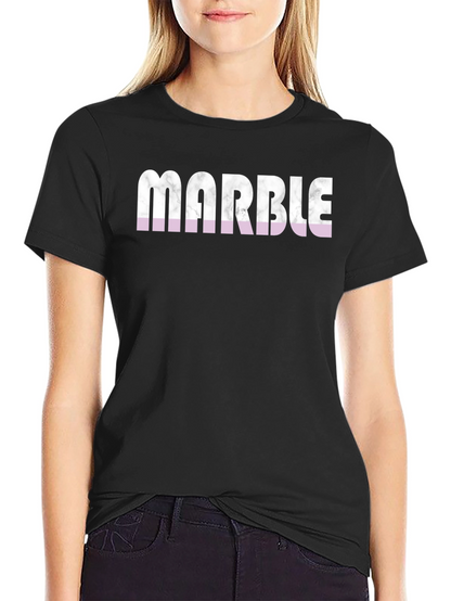 Marble Print Graphic Tee - Stylish Casual Wear
