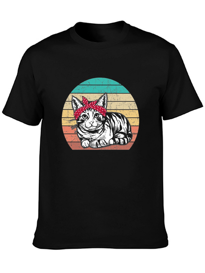 Retro Cat Bandana T-Shirt