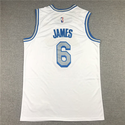 Men's Los Angeles Lakers LeBron James White 2020/21 Swingman Jerseys City Edition