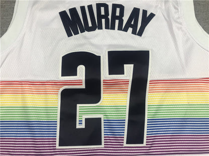 Men's Denver Nuggets Jamal Murray #27 NBA White Player Jerseys