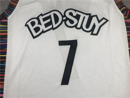 Men's Brooklyn Nets Kevin Durant #7 White Swingman Jerseys - City Edition