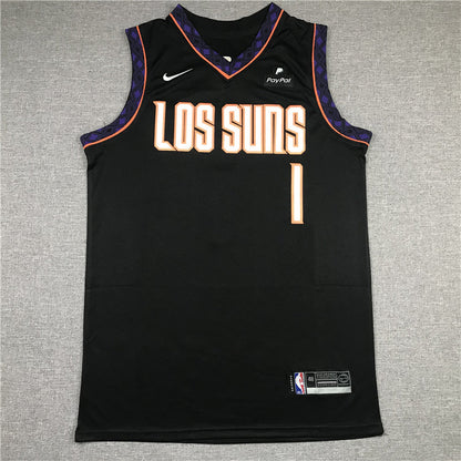 Men's Phoenix Suns Devin Booker #1 Black Replica Jerseys - City Edition