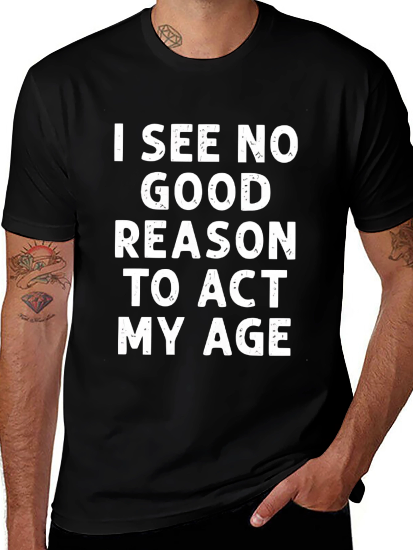 Funny Act My Age Black T-Shirt
