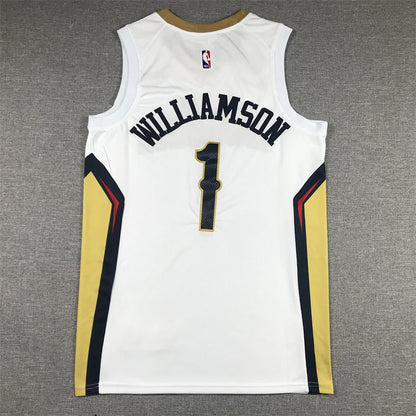 Men's New Orleans Pelicans Zion Williamson #1 White Swingman Jerseys