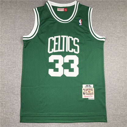 Men's Boston Celtics Larry Bird Green 1985-86 Hardwood Classics Swingman Jerseys