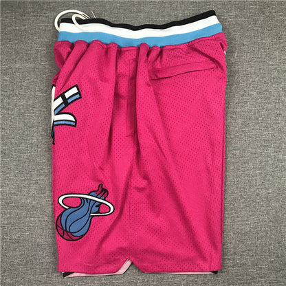 Men's Miami Heat Pink Basketball Shorts1