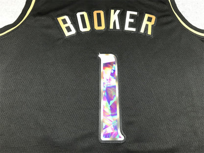 Men's Phoenix Suns Devin Booker #1 Black Swingman Player Jerseys