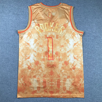 Men's Phoenix Suns Devin Booker #1 Orange Select Series Swingman Jerseys