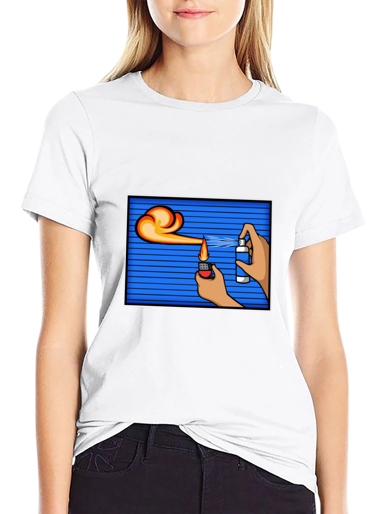 Flame Spray T-Shirt - Cool Graphic Tee
