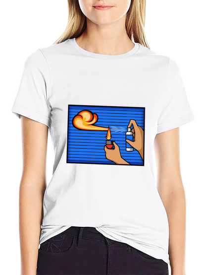Flame Spray T-Shirt - Cool Graphic Tee
